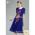 Alibaba Comfortable Blue Black Casual Women&#39;s Dresses For Fat Ladies Made In China